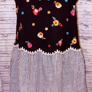 Savanna Jane Black and Striped Top